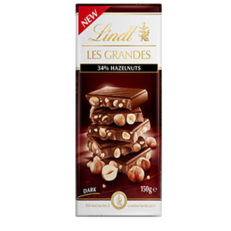  Lindt les grandes dark hazelnut chocolate