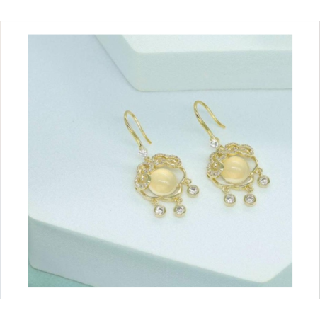 Zircon earrings